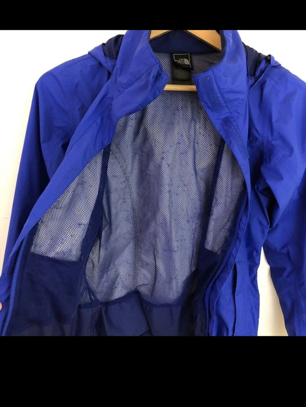 The North Face Blue Resolve HyVent Wind Waterproof Rain Jacket Full Zip Women XS